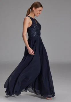 Abendkleid mit Stickerei und Cut-Out Detail