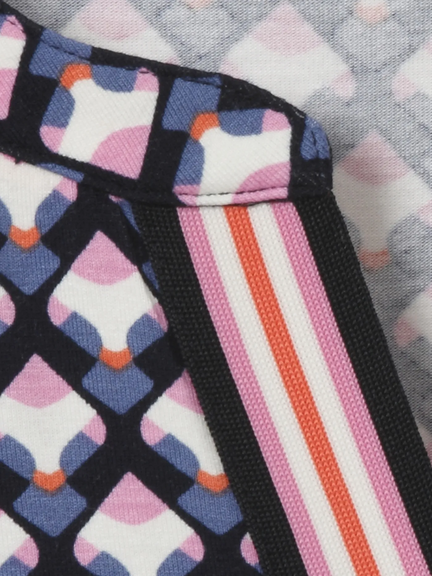 3/4-Arm Print-Shirt mit Gummizugsaum