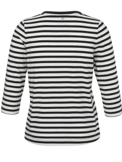 3/4-Arm Ringelshirt Black & White