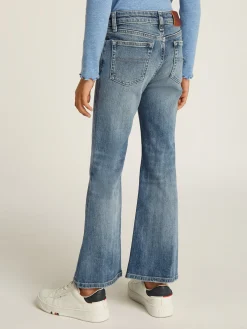 Ausgestellte Bootcut-Jeans mit Vintage-Wash