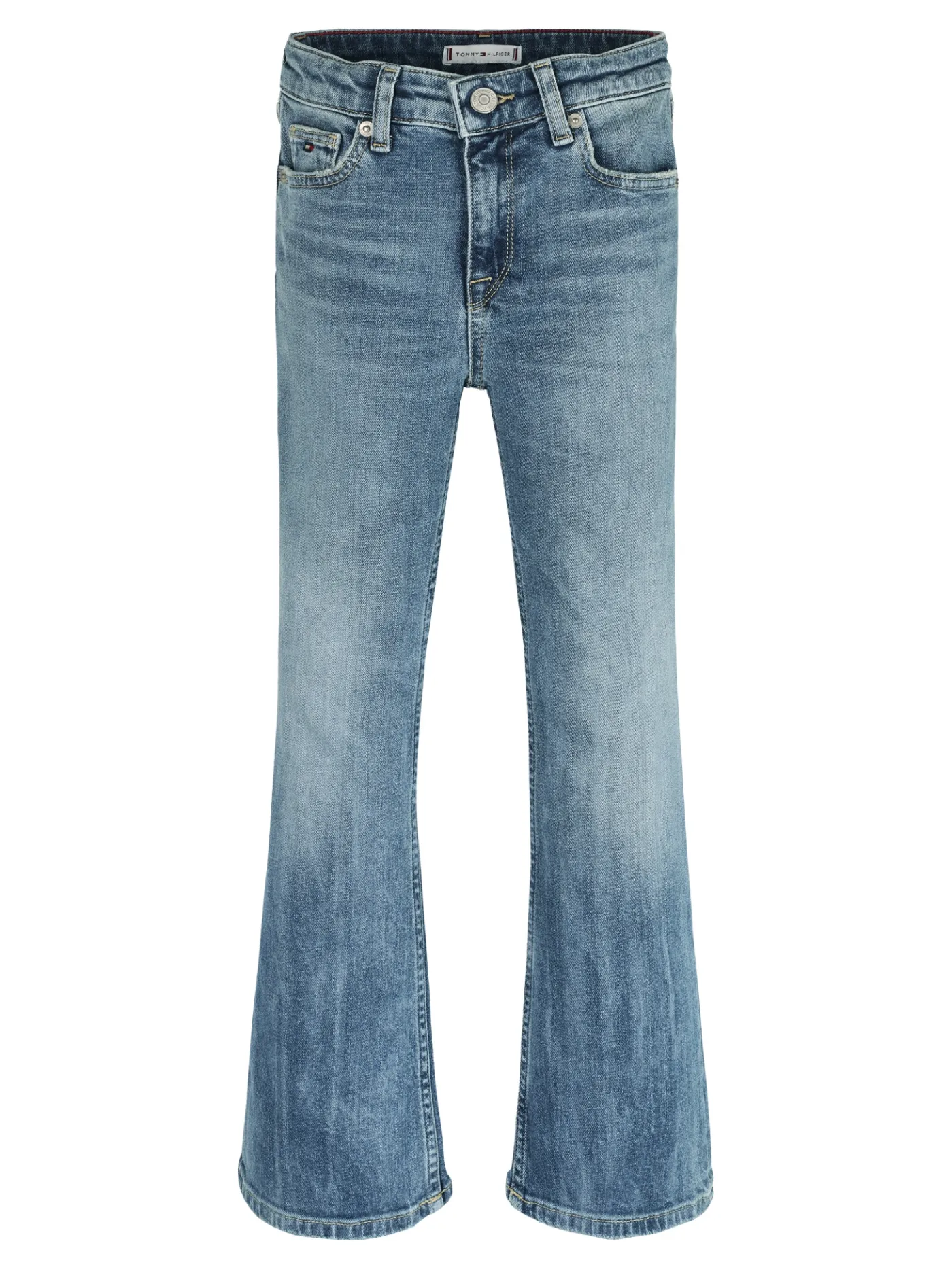 Ausgestellte Bootcut-Jeans mit Vintage-Wash