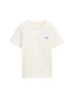 Basic T-Shirt mit Stickerei