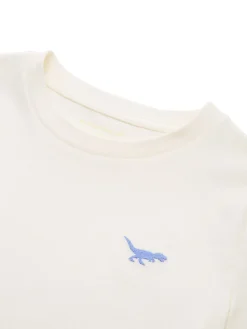 Basic T-Shirt mit Stickerei