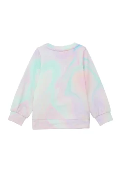 Baumwollmix-Sweatshirt mit Farbverlauf und Frontprint