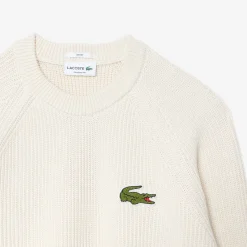 Baumwollpullover mit Rundhalsausschnitt
