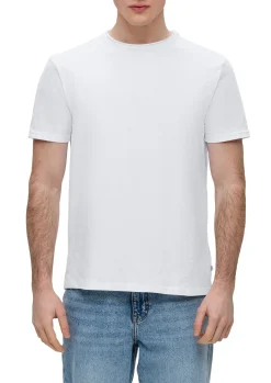 Baumwollshirt mit Flammgarn-Struktur