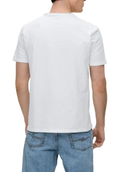Baumwollshirt mit Flammgarn-Struktur