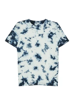 Baumwoll-T-Shirt mit Batik-Effekt