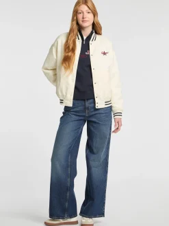Bestickte College-Jacke