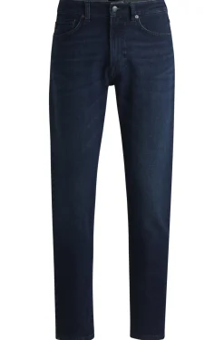 Blaue Tapered-Fit Jeans aus komfortablem Stretch-Denim