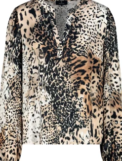 Bluse mit Leomuster