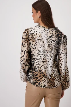 Bluse mit Leomuster
