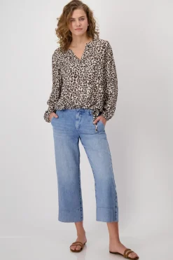 Bluse mit Leomuster