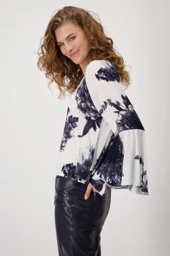 Bluse mit Volantärmeln