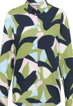 Bluse Satingewebe Langarm