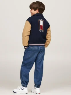 Bomberjacke aus Cord mit Logo hinten