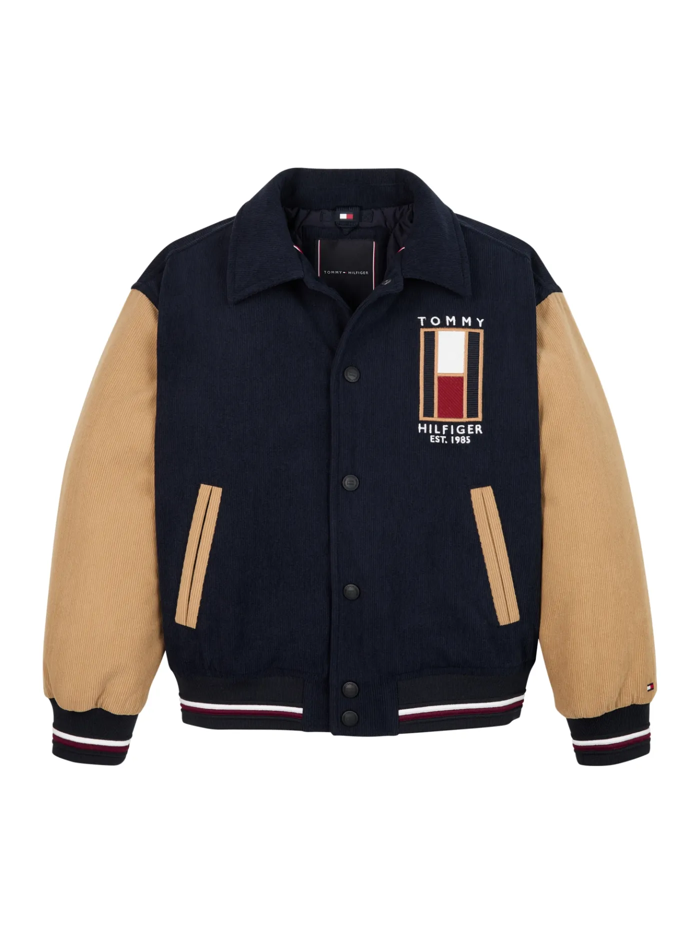Bomberjacke aus Cord mit Logo hinten