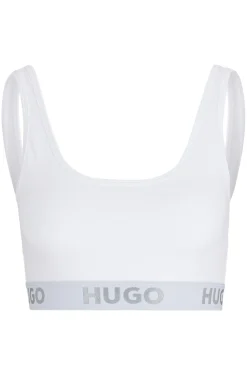 BRALETTE AUS STRETCH-BAUMWOLLE MIT LOGO-BAND SPORTY