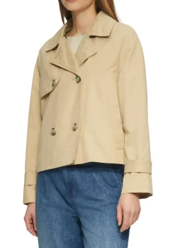 Cabanjacke mit Raglanärmeln und Streifenfutter