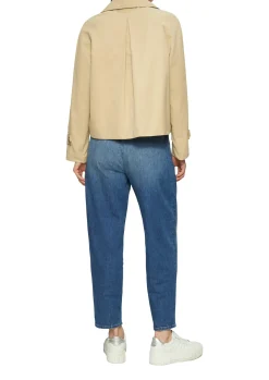 Cabanjacke mit Raglanärmeln und Streifenfutter