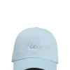 Cap aus Denim mit kristallbesetztem Logo