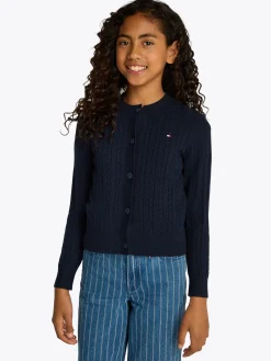 Cardigan mit Mini-Zopfmuster
