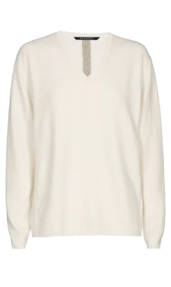 Cashmere Pullover mit V-Ausschnitt