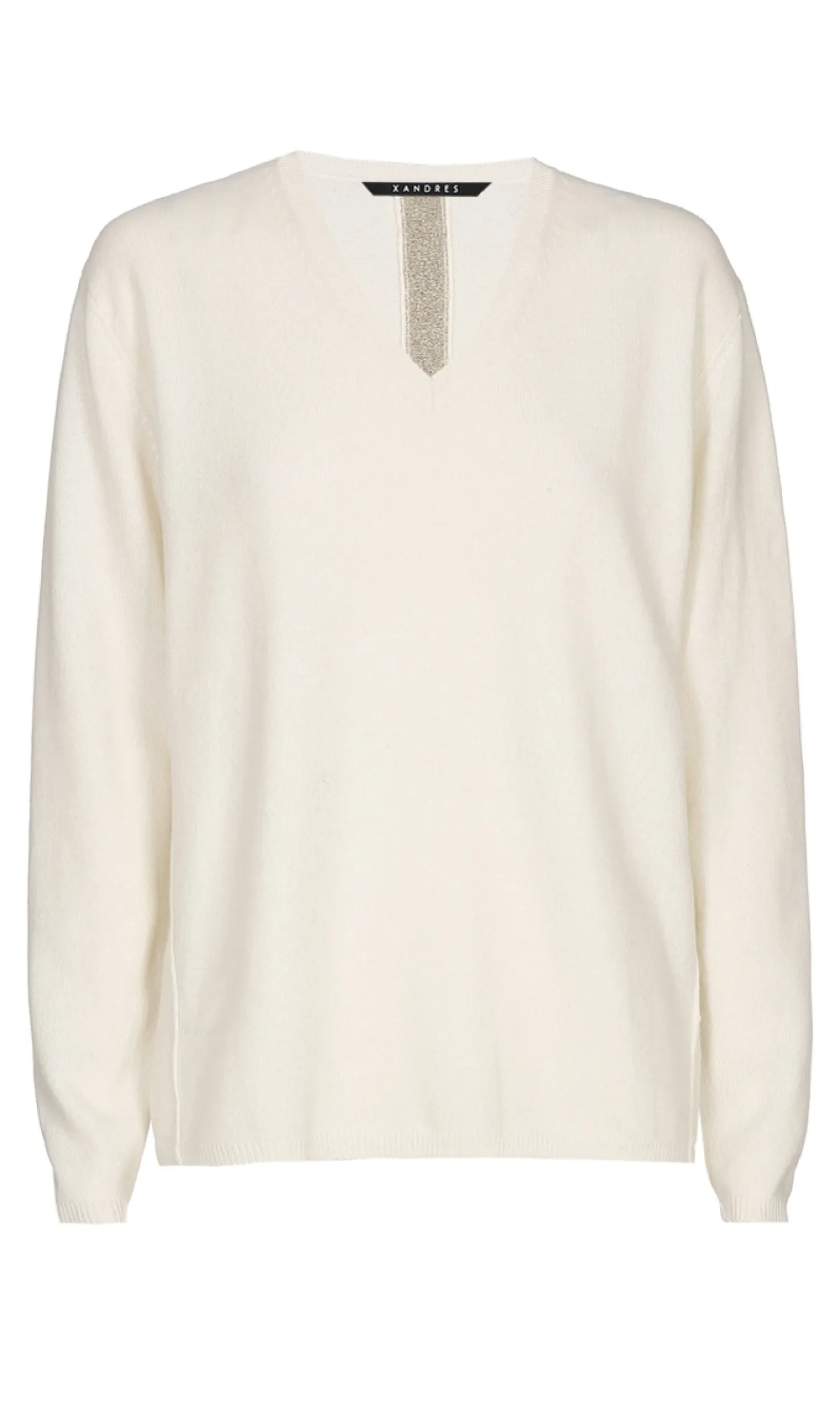 Cashmere Pullover mit V-Ausschnitt