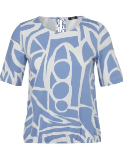 Chices Print-Shirt mit Gummizugsaum