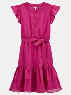 Chiffon Kleid mit Gürtel