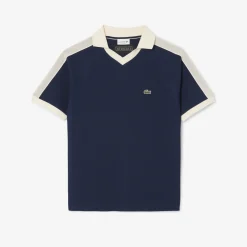 Classic Fit-Polohemd mit Piqué-Einsätzen