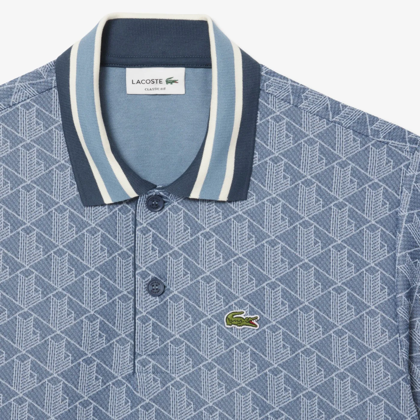 Classic Fit-Poloshirt mit Monogramm aus Jacquard