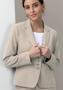 Cooler Kurzblazer mit Reverskragen und Leistentaschen