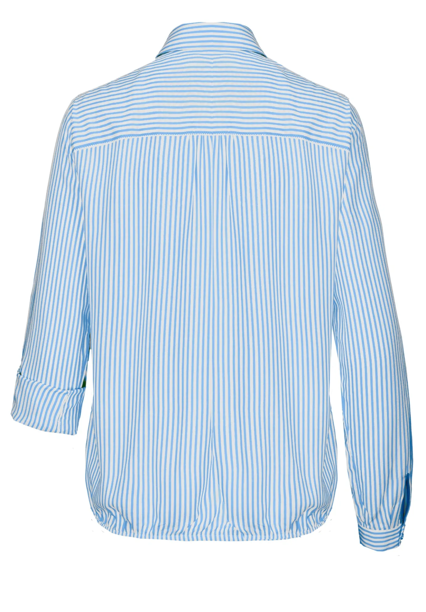 Coole Schlupfbluse mit Polokragen und kurzer Knopfleiste