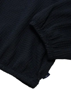 Cropped Bluse mit Struktur