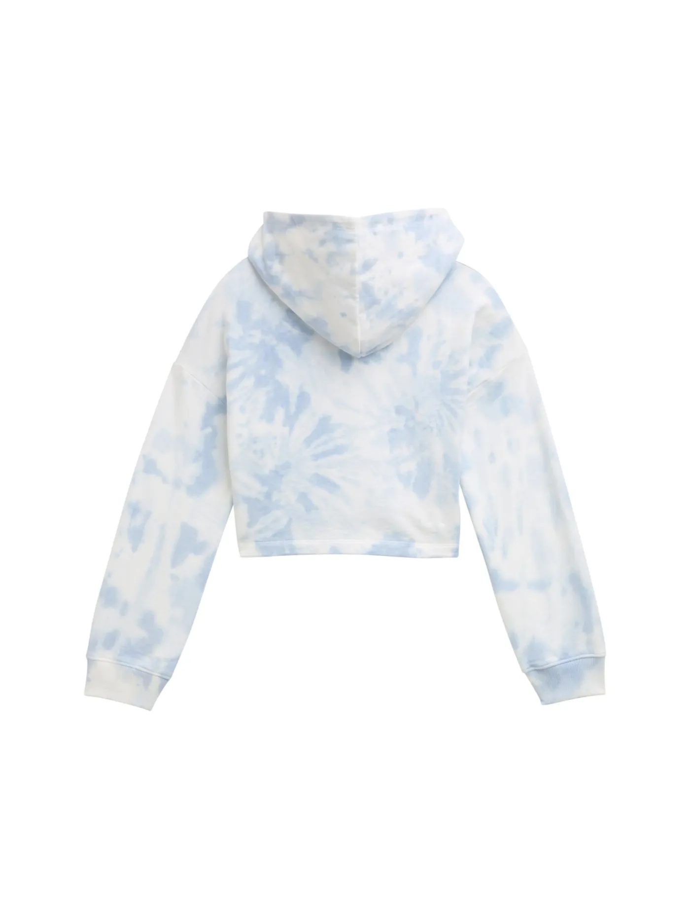 Cropped Hoodie Sweatshirt mit Batik-Muster