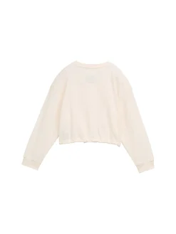 Cropped Sweatshirt mit Print