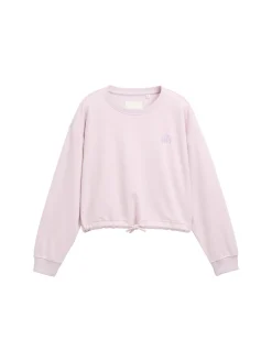 Cropped Sweatshirt mit Print