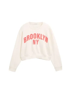 Cropped Sweatshirt mit Print