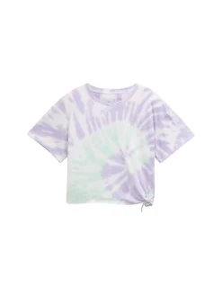 Cropped T-Shirt mit Knoten-Detail