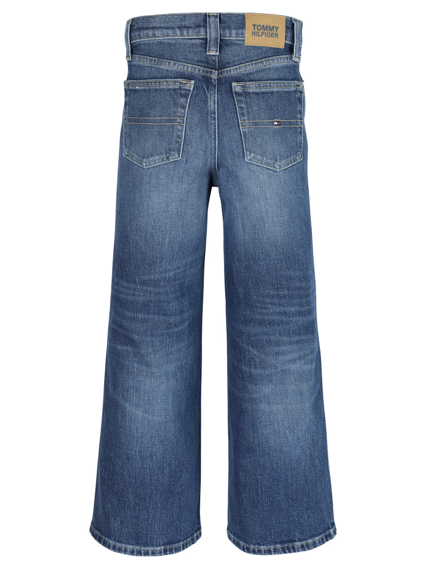 Dark Wash Jeans mit weitem Bein