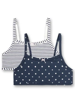 Doppelpack Bustier mit Pünktchenmuster