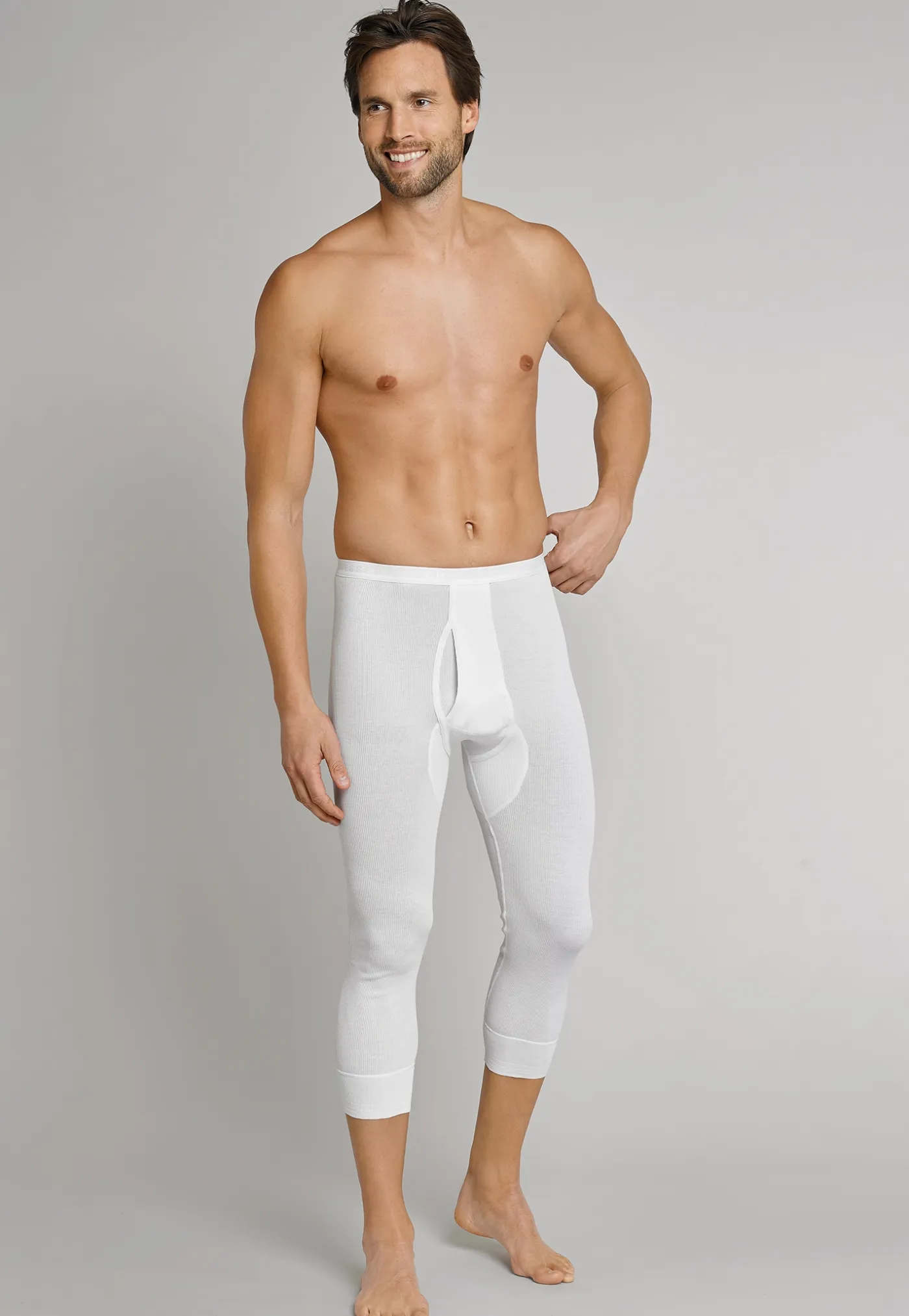 Doppelripp Hose 3/4