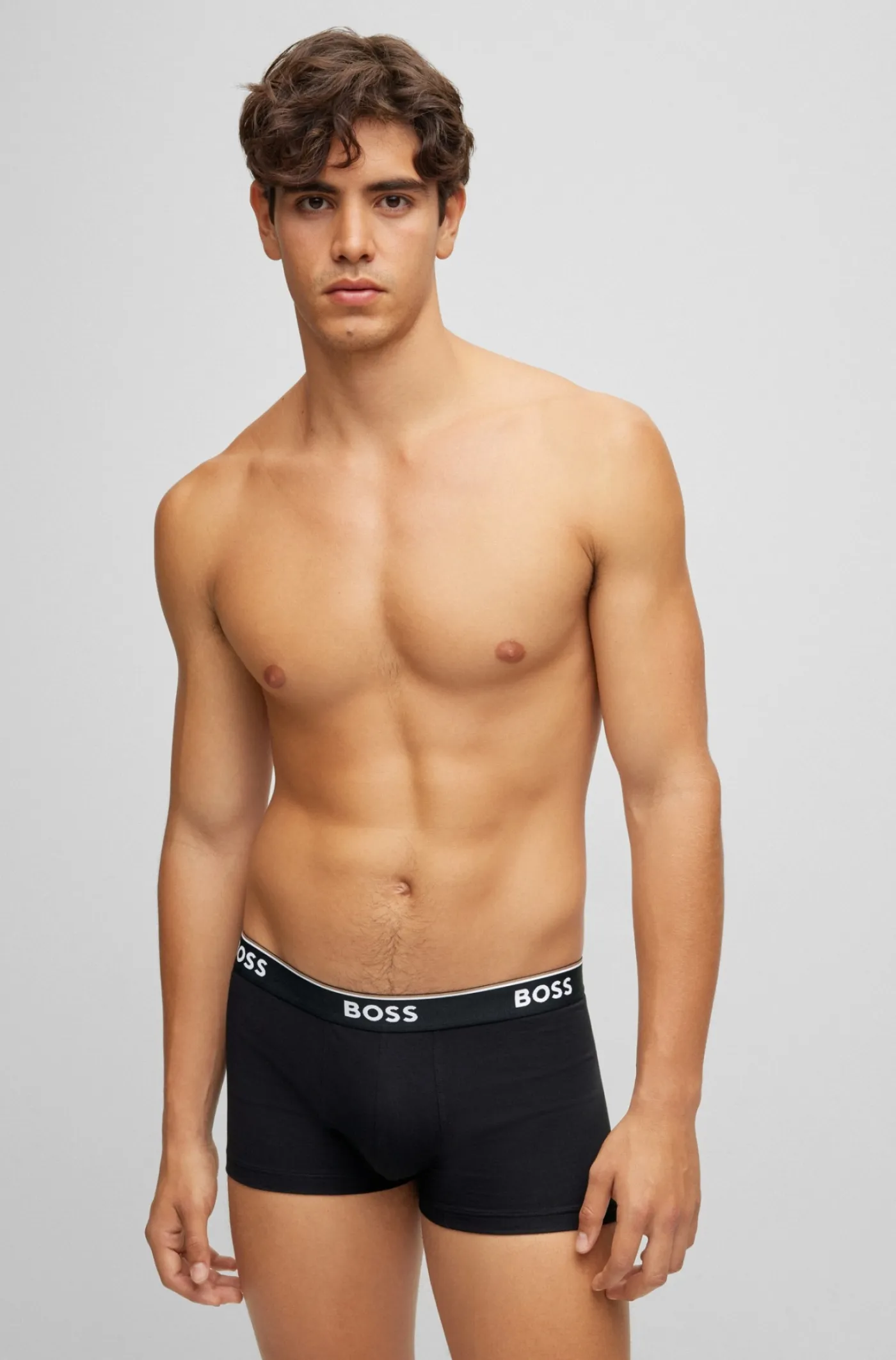 DREIER-PACK BOXERSHORTS AUS STRETCH-BAUMWOLLE MIT LOGOS AM BUND Power