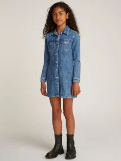 Durchgeknöpftes Hemdkleid aus Denim