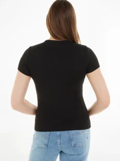 Essential Slim Fit Rippstrick T-Shirt