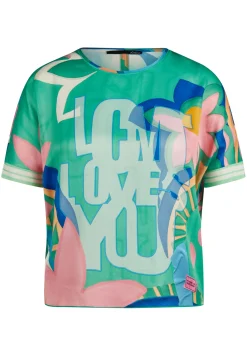 Farbenfrohe Bluse mit floralem Print
