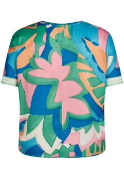 Farbenfrohe Bluse mit floralem Print