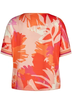 Farbenfrohe Bluse mit floralem Print