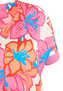 Farbenfrohes T-Shirt mit floralem Print